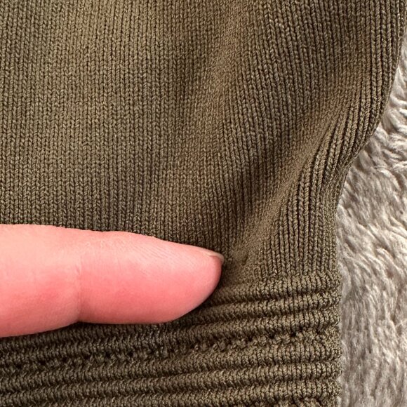 NWT Ted Baker Katanna Utility Stretch Knit Olive Green Dress Size 5 US 12 Large - Picture 7 of 8